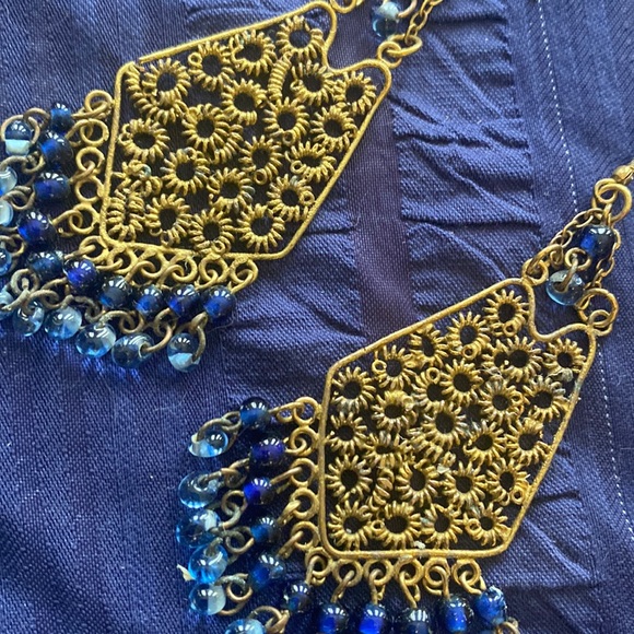 💙Vintage gold dangle earrings💙 - Picture 5 of 17